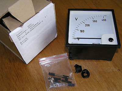 NEW - Weigel PQ96KL Analog Panel Meter Moving Coil 0-400 Volt = 0-20mA 685.130.9