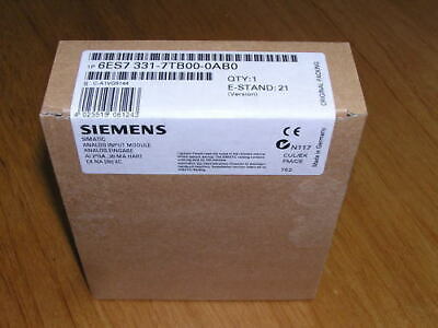 NEW - Siemens 6ES7331-7TB00-0AB0 E:21 Simatic S7-300 SM331 2AI HART factory seal