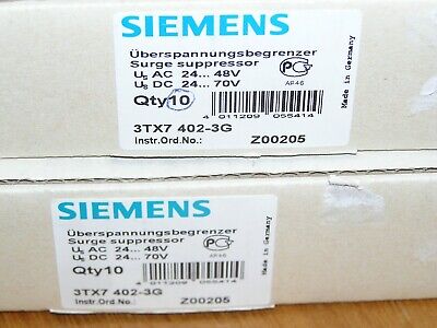 NEW - Lot of 18x Siemens 3TX7402-3G SURGE SUPPRESSOR VARISTOR original box
