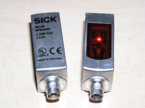 Lot 2x SICK WL4S-3P2132V 1046424 / 1 046 424 Inox Photoelectric sensor used