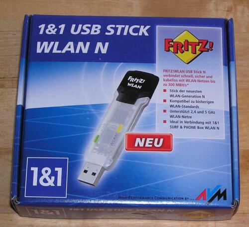 NEW - AVM Fritz!WLAN USB STICK N 300MBit/s 802.11n 2000 2421 factory sealed