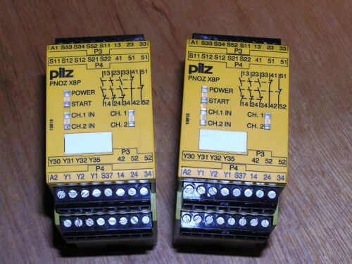 Lot of 2x PILZ PNOZ X8P 3S/2Ö ID no. 777760 used working !! PLEASE READ !!