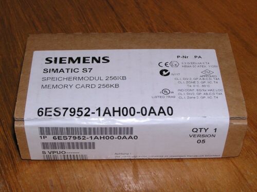 NEW - Siemens 6ES7952-1AH00-0AA0 E:05 Simatic S7-400 RAM 256kB factory sealed