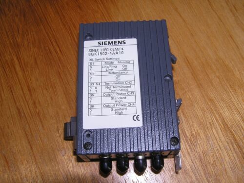 Siemens 6GK1502-4AA10 Simatic NET L2FO OLM/P4 used, excellent condition