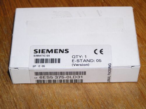 NEW - Siemens 6ES5375-0LD31 E:01 Simatic S5 375 Memory RAM 32 KBYTES sealed box